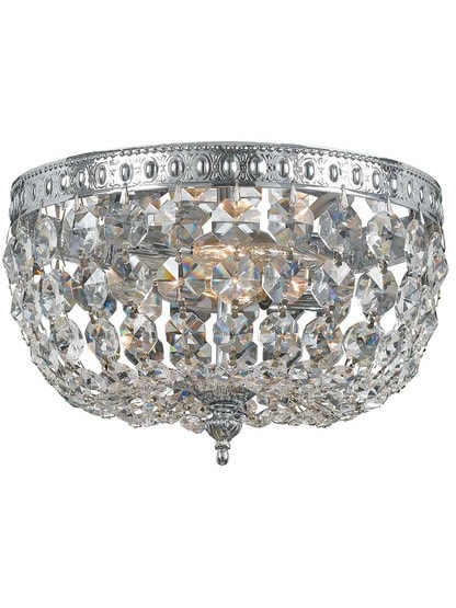Carrington 8 inch Flush Mount Ceiling Light in Polished Chrome.